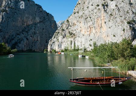 Fluss Cetina, Canyon Cetina, Omis, Split-Dalmatien, Dalmatien, Kroatien, Adria Stockfoto