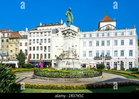 Statue von Joaquim Antonio de Aguiar, Largo da Portagem, Coimbra, Provinz Beira, Portugal Stockfoto