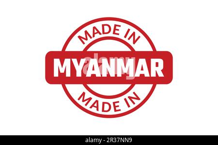 Hergestellt In Myanmar Rubber Stamp Stock Vektor