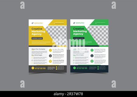 Business Flyer Der Kreativmarketing-Agentur Stock Vektor