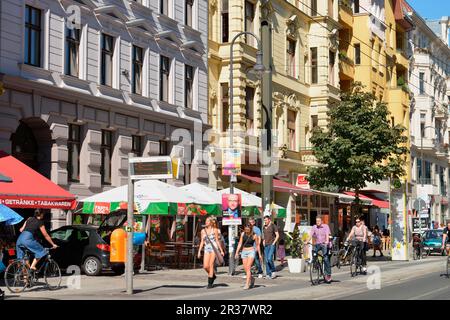 Kastanienallee, Prenzlauer Berg, Berlin, Deutschland Stockfoto