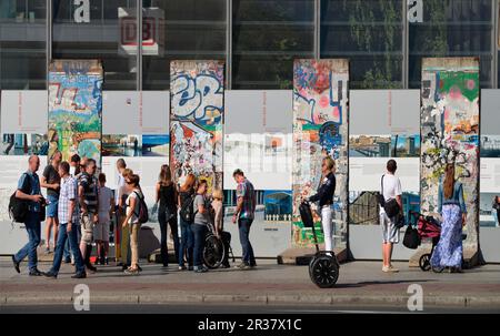 Überreste, Berliner Mauer, Potsdamer Platz, Berlin, Deutschland, Die Wand Bleibt Stockfoto