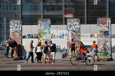 Überreste, Berliner Mauer, Potsdamer Platz, Berlin, Deutschland, Die Wand Bleibt Stockfoto