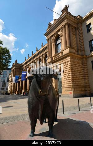 Bull, nplatz, Börse, Börsenplatz, Frankfurt am Main, Hessen, Deutschland Stockfoto