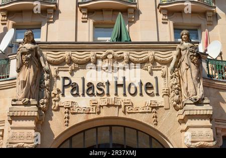 Palast Hotel, Kranzplatz, Wiesbaden, Hessen, Deutschland Stockfoto