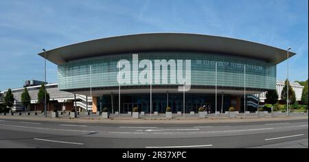 Rhein-Main-Hallen, Rheinstraße, Wiesbaden, Hessen, Deutschland Stockfoto