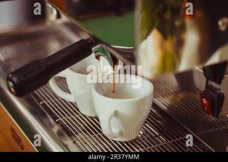 Zwei Tassen Kaffee Stockfoto