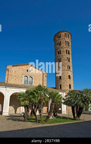 Basilika di Sant'Apollinare in Classe, UNESCO-Weltkulturerbe, Ravenna, Emilia Romagna, Italien Stockfoto