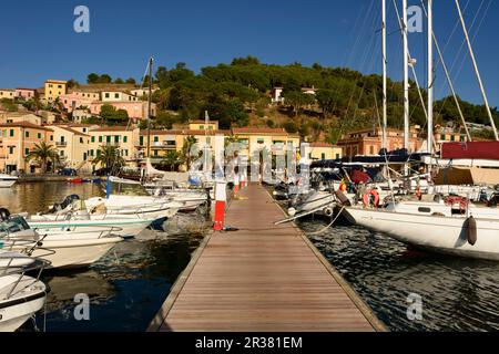 Europa, Toskana, Toskana, Elba Island, Porto Azzurro, Hafen, Italien Stockfoto