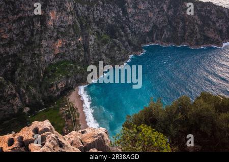 Butterfly Valley Turkish Kelebekler Vadisivis ist ein Tal im Bezirk Fethiye, Provinz Mugla. Hochwertiges Foto Stockfoto