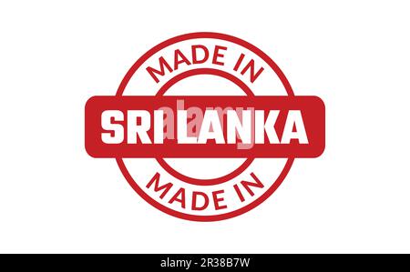 Hergestellt In Sri Lanka Gummistempel Stock Vektor