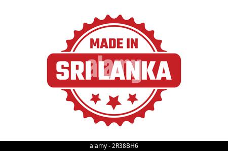 Hergestellt In Sri Lanka Gummistempel Stock Vektor