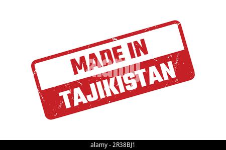 Hergestellt In Tadschikistan Rubber Stamp Stock Vektor