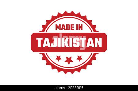 Hergestellt In Tadschikistan Rubber Stamp Stock Vektor