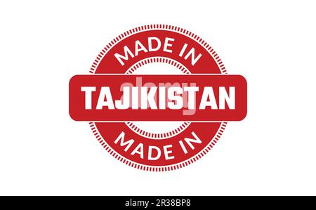 Hergestellt In Tadschikistan Rubber Stamp Stock Vektor