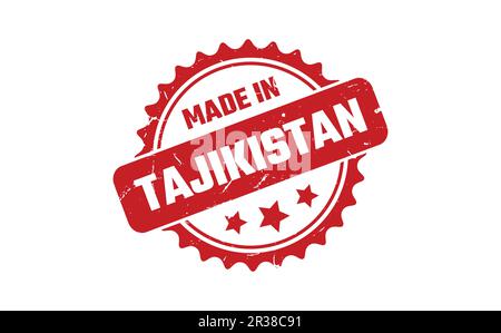 Hergestellt In Tadschikistan Rubber Stamp Stock Vektor