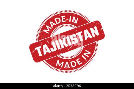 Hergestellt In Tadschikistan Rubber Stamp Stock Vektor