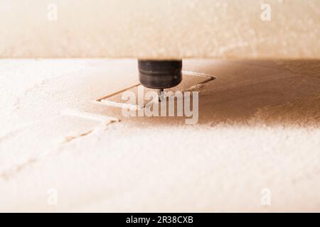 Maschine Fräser Holz Stockfoto