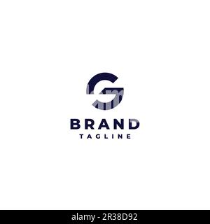 Schlichtes Logo mit Buchstabe G aus einem Ausschnitt aus dem Buchstaben S. Ein modernes Design mit dem Buchstaben G und einem ersten Stück des Buchstaben S. Stock Vektor