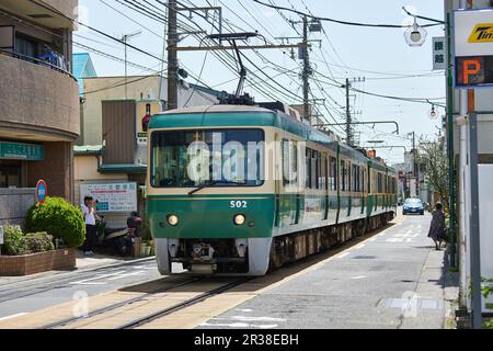 Enoshima Electric Railway, Präfektur Kanagawa, Japan Stockfoto