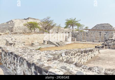 Die antike Stadt Xochicalco, Morelos, ist ein seltenes Beispiel für eine Maya-Stadt im Zentrum von Mexiko Stockfoto