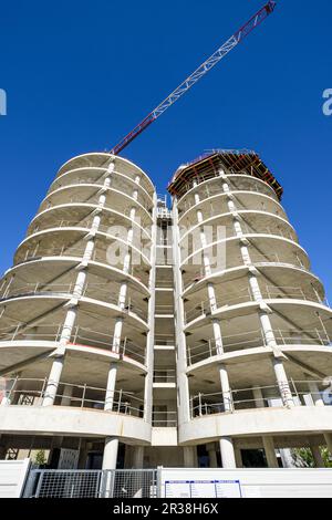 FRANKREICH. GIRONDE (33). BORDEAUX. BAUSTELLE AUF DER WET DOCKS-BAUSTELLE. (ES BRACHTE DIE HAFENAKTIVITÄTEN VON BORDEAUX IM BEZIRK BACA ZUSAMMEN Stockfoto