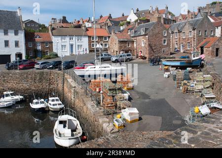 Crail Fife Schottland United Kingdom-8 Juni 2019: Blick auf traditionelle schottische Fischerdorf Stockfoto