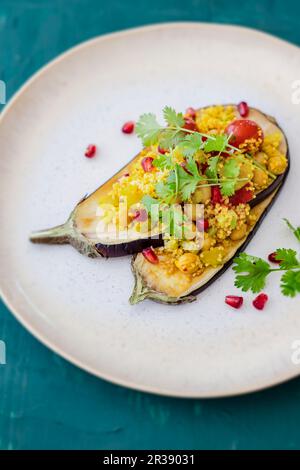 Marinierte Aubergine, in einem Ofen gekocht Stockfoto