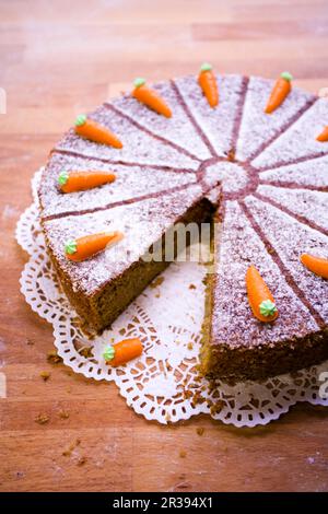 Karotte-Kuchen Stockfoto