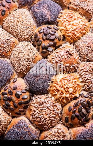 Verschiedene Rollen mit Samen Stockfoto