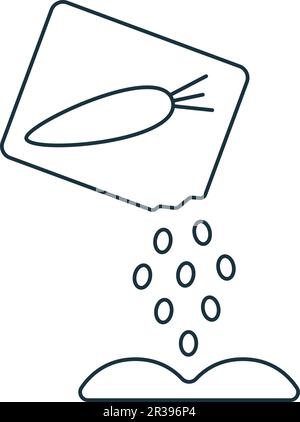 Symbol für Seeds. Einfarbiges einfaches Schild aus der Landwirtschaftskollektion. Seeds-Symbol für Logo, Vorlagen, Webdesign und Infografiken. Stock Vektor