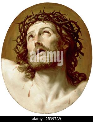 Guido Reni, mit Dornen gekröntes Christussoberhaupt, Gemälde 1630-1635 Stockfoto