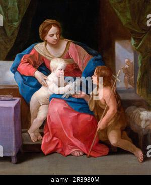 Jungfrau und Kind, mit Johannes dem Täufer, Gemälde von Guido Reni, 1640-1642 Stockfoto