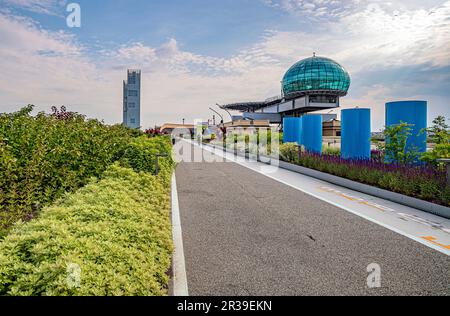 Italien Piedmont Turin Lingotto - Pista 500 und Skycraper der Region piedmont von Fuksas Stockfoto