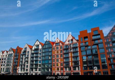 Granary Island am Fluss Motlawa in Danzig Stockfoto