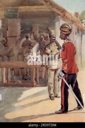 2. Queen's Own Sappers and Miners ' The Workshops ' Havildar (Sergeant) gemalt von Major Alfred Crowdy Lovett, (1862-1919) aus dem Buch ' The Armies of India ' von Major George Fletcher MacMunn, (1869-1952) Publication date 1911 Publisher London, Adam and Charles Black Stockfoto