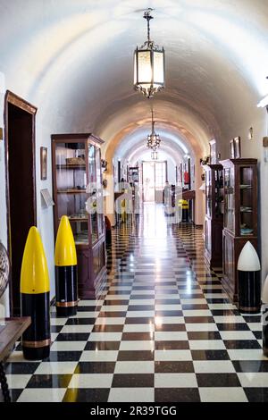 Museo Militar de Menorca, antiguo cuartel de Cala Corb, Plaza Central de Es Castell, por los británicos construido en 1771, Menorca, Balearen, Spanien. Stockfoto