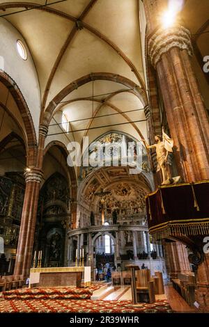 Catedral de Verona - Duomo di Verona, Kathedrale Santa Maria Matricolare -, Verona, Patrimonio de la humanidad, Venetien, Italien, Europa. Stockfoto