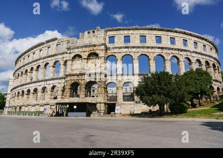 anfiteatro de Pula, Pula, Peninsula de Istria, Croacia, europa. Stockfoto