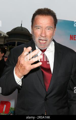 22. Mai 2023, Los Angeles, CA, USA: LOS ANGELES - 22. MAI: Arnold Schwarzenegger bei der Premiere Screening der FUBAR TV-Serie im Grove am 22. Mai 2023 in Los Angeles, CA (Kreditbild: © Kay Blake/ZUMA Press Wire) – NUR REDAKTIONELLE VERWENDUNG! Nicht für den kommerziellen GEBRAUCH! Stockfoto