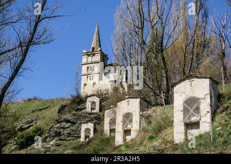 Arvieux, Parque Natural Regional de Queyras, Provenza-Alpes-Costa Azul, Departamento de Altos Alpes, Distrito de Briançon, Frankreich, Europa. Stockfoto