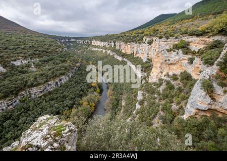 Hoces del Alto Ebro und Rudrón, Plan der Naturräume von Castilla y León, Las Merindades, Burgos, Spanien. Stockfoto