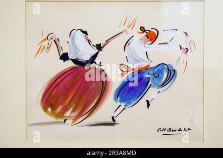 Ziel der Tänzer. (Apunt de balladors), 2001. Gouache auf dem Papier Josep Coll Bardolet (Campdevànol, Girona 1912 - Valldemossa, Illes Balears 2007). Stockfoto