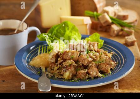 Alte Maa (appenzeller-Brotsalat, Schweiz) Stockfoto