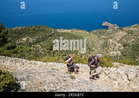 Cingles de Sohn Rullan, Deia, Mallorca, Balearen, Spanien. Stockfoto
