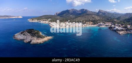 Es Pantaleu Island, Sant Elm, andratx Coast, Mallorca, Balearen, Spanien. Stockfoto