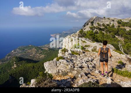 Camino del Archiduque, Valldemossa, Sierra de Tramontana, Mallorca, Islas Baleares, Spanien. Stockfoto