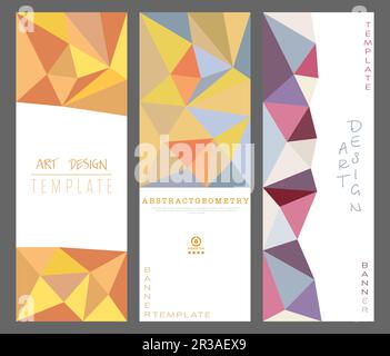 Ein Set abstrakter geometrischer Konstruktionslayouts. Die Idee für Titelseiten, Cover, Bücher, Broschüren, Flyer, Poster, Broschüren. Schablone für Innen- und d Stock Vektor