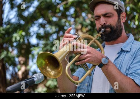 PEP Garau Trio, Jazzmusik, Mallorca, spanien. Stockfoto