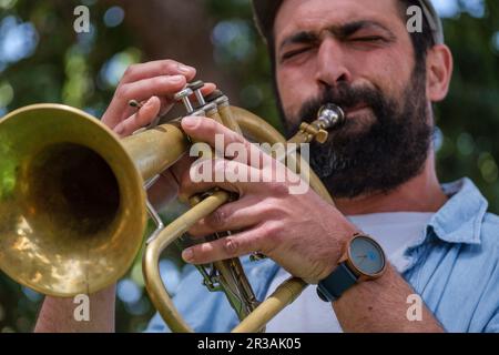 PEP Garau Trio, Jazzmusik, Mallorca, spanien. Stockfoto